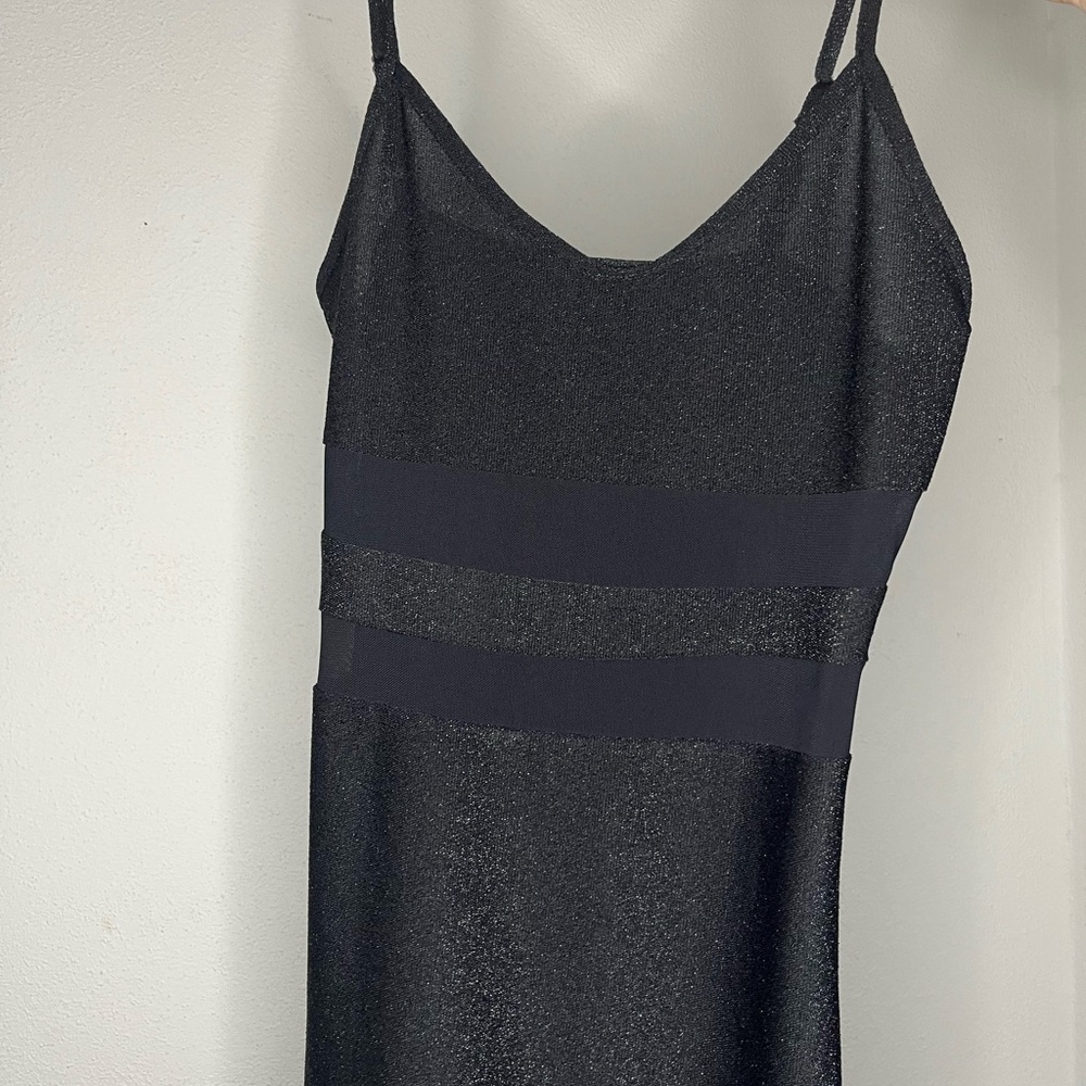 SHEIN Black Glitter Mini Dress